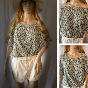 NWT Gathered On or Off Shoulder LOFT Top